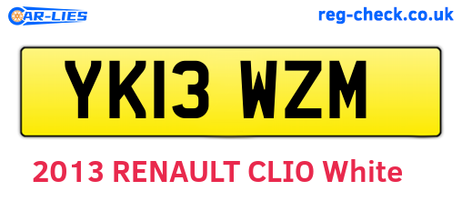 YK13WZM are the vehicle registration plates.