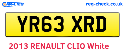 YR63XRD are the vehicle registration plates.