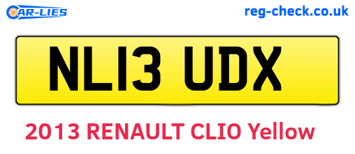 NL13UDX are the vehicle registration plates.