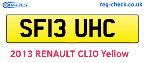 SF13UHC are the vehicle registration plates.