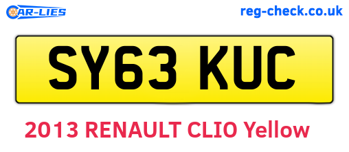 SY63KUC are the vehicle registration plates.