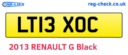 LT13XOC are the vehicle registration plates.
