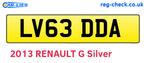 LV63DDA are the vehicle registration plates.