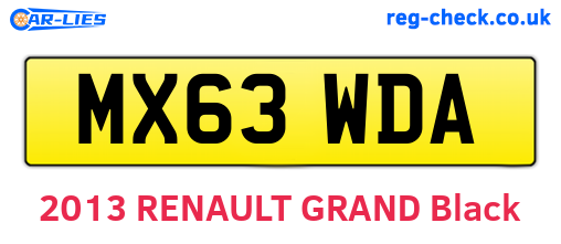 MX63WDA are the vehicle registration plates.