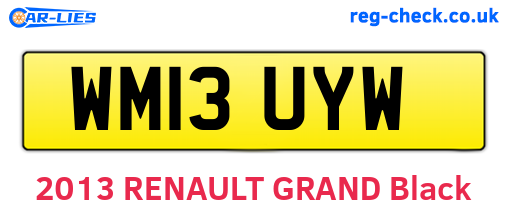 WM13UYW are the vehicle registration plates.