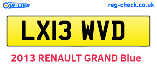 LX13WVD are the vehicle registration plates.