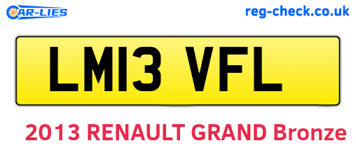 LM13VFL are the vehicle registration plates.