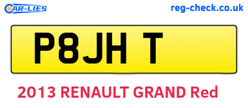 P8JHT are the vehicle registration plates.