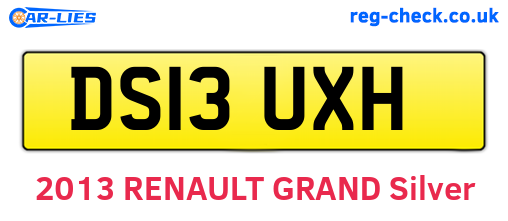 DS13UXH are the vehicle registration plates.