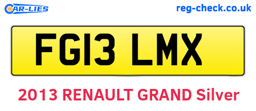 FG13LMX are the vehicle registration plates.