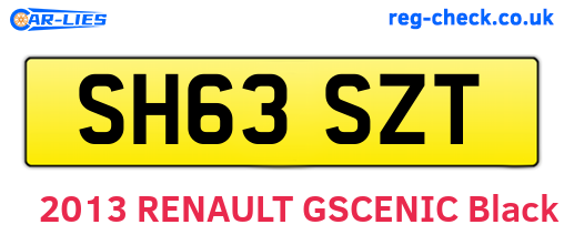 SH63SZT are the vehicle registration plates.