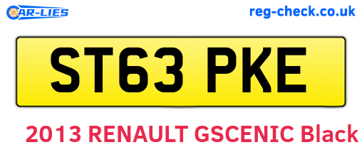 ST63PKE are the vehicle registration plates.