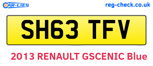 SH63TFV are the vehicle registration plates.