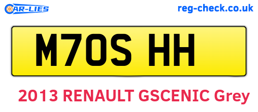 M70SHH are the vehicle registration plates.