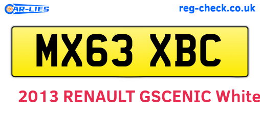 MX63XBC are the vehicle registration plates.
