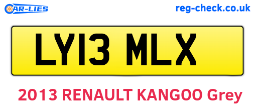 LY13MLX are the vehicle registration plates.