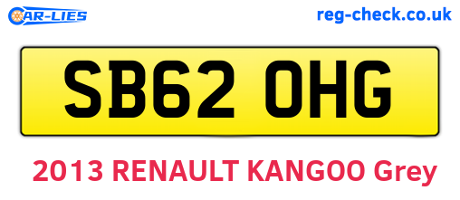 SB62OHG are the vehicle registration plates.