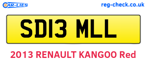 SD13MLL are the vehicle registration plates.