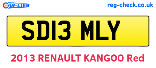 SD13MLY are the vehicle registration plates.