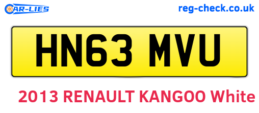 HN63MVU are the vehicle registration plates.