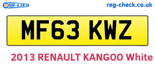MF63KWZ are the vehicle registration plates.