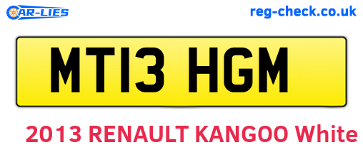 MT13HGM are the vehicle registration plates.