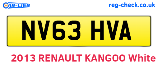 NV63HVA are the vehicle registration plates.