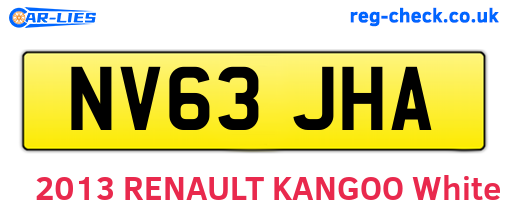 NV63JHA are the vehicle registration plates.