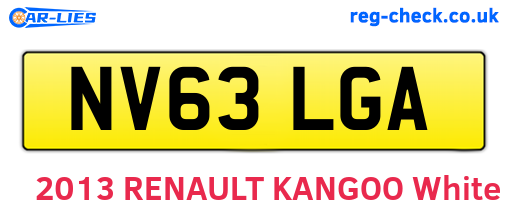 NV63LGA are the vehicle registration plates.