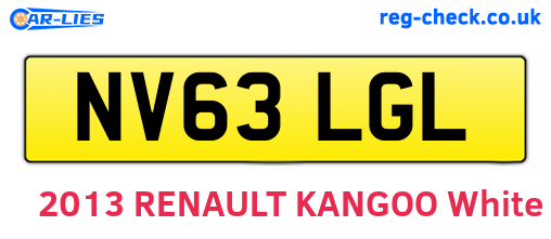 NV63LGL are the vehicle registration plates.