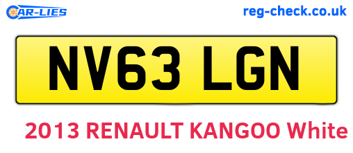 NV63LGN are the vehicle registration plates.
