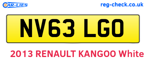 NV63LGO are the vehicle registration plates.