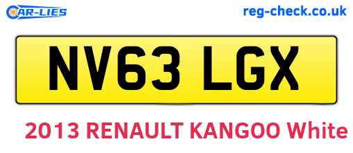 NV63LGX are the vehicle registration plates.