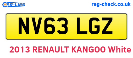 NV63LGZ are the vehicle registration plates.