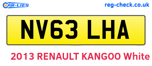 NV63LHA are the vehicle registration plates.