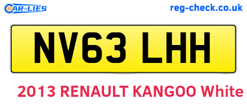 NV63LHH are the vehicle registration plates.