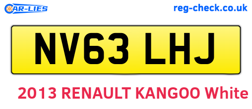 NV63LHJ are the vehicle registration plates.