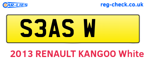 S3ASW are the vehicle registration plates.
