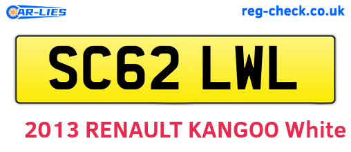 SC62LWL are the vehicle registration plates.