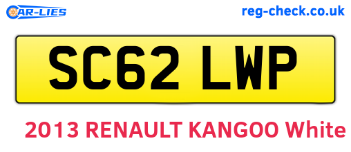SC62LWP are the vehicle registration plates.