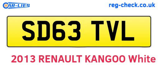SD63TVL are the vehicle registration plates.