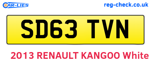 SD63TVN are the vehicle registration plates.