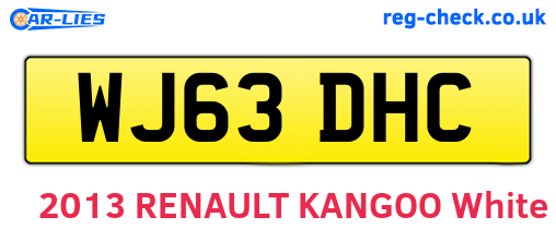 WJ63DHC are the vehicle registration plates.