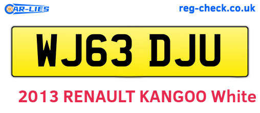 WJ63DJU are the vehicle registration plates.