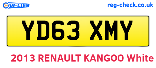 YD63XMY are the vehicle registration plates.