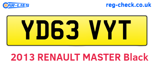 YD63VYT are the vehicle registration plates.