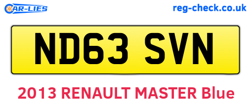 ND63SVN are the vehicle registration plates.