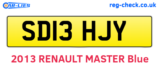 SD13HJY are the vehicle registration plates.