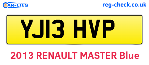 YJ13HVP are the vehicle registration plates.