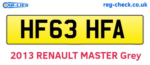 HF63HFA are the vehicle registration plates.